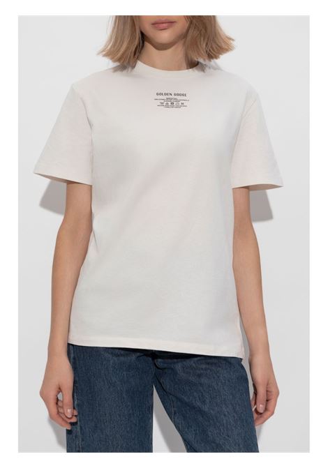 White logo-lettering T-shirt Golden goose - women GOLDEN GOOSE | GWP01220P00188111421